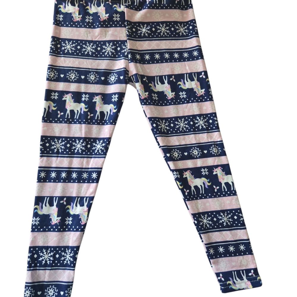 Unicorn Snowflake Patterned Leggings